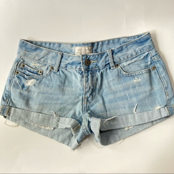 Aeropostale | White washed Distressed Jean Shorts - Picture 1 of 5